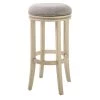 Shelly 30.5 in Ivory High Back Wood Frame With Fabric Seat by HomeRoots