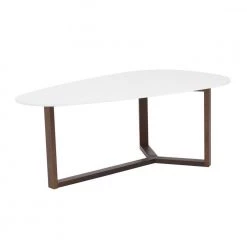 Amelia 48 in. White/Brown Large Specialty MDF Coffee Table by HomeRoots 6 Amelia 48 in. White/Brown Large Specialty MDF Coffee Table by HomeRoots -HomeRoots Sales lacquered mdf homeroots coffee tables 370459 c3 1000