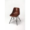 Bernadette Medium Brown Metal Side Chair by HomeRoots