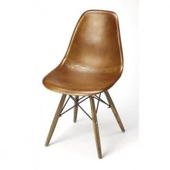 Bernadette Medium Brown Wood Side Chair by HomeRoots