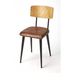 Bernadette Medium Brown Plastic Side Chair by HomeRoots