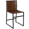 Bernadette Medium Brown Metal Side Chair by HomeRoots