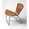 Bernadette Medium Brown Metal Side Chair by HomeRoots
