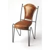 Bernadette Medium Brown Metal Side Chair by HomeRoots