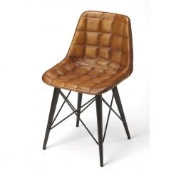 Bernadette Medium Brown Plastic Side Chair by HomeRoots