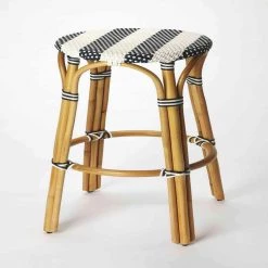 Amelia 30 in. H Multi Color Backless Metal/Wood Bar Height (28-33 in.) Bar Stool by HomeRoots