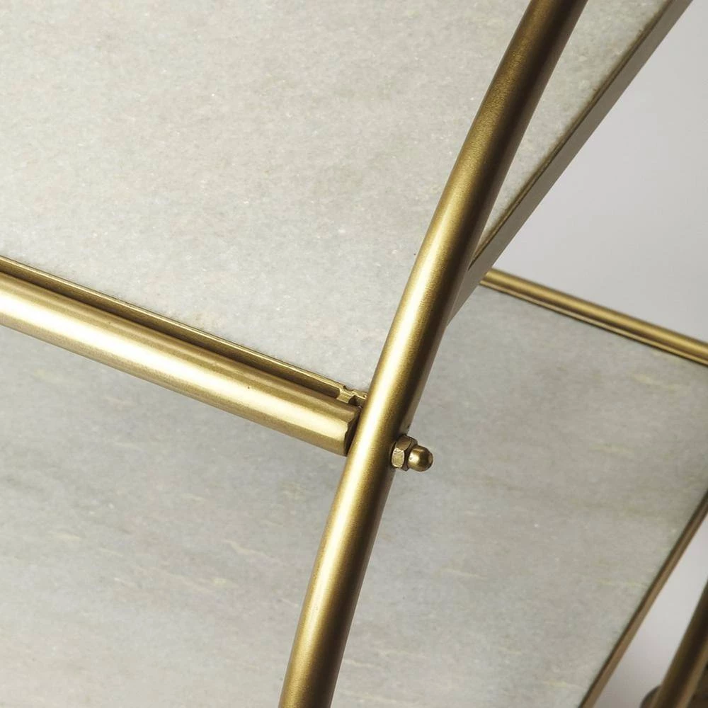 Amelia Multi-Color Marble Sideboard by HomeRoots 2 Amelia Multi-Color Marble Sideboard by HomeRoots - Image 2