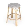 Amelia 24 in. H Multi-Colored Backless Rattan Bar Height (28-33 in.) Bar Stool by HomeRoots