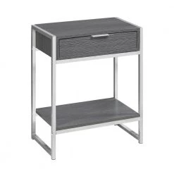 Jasmine23.75 in.Grey, Particle Board, Metal - Accent Table by HomeRoots