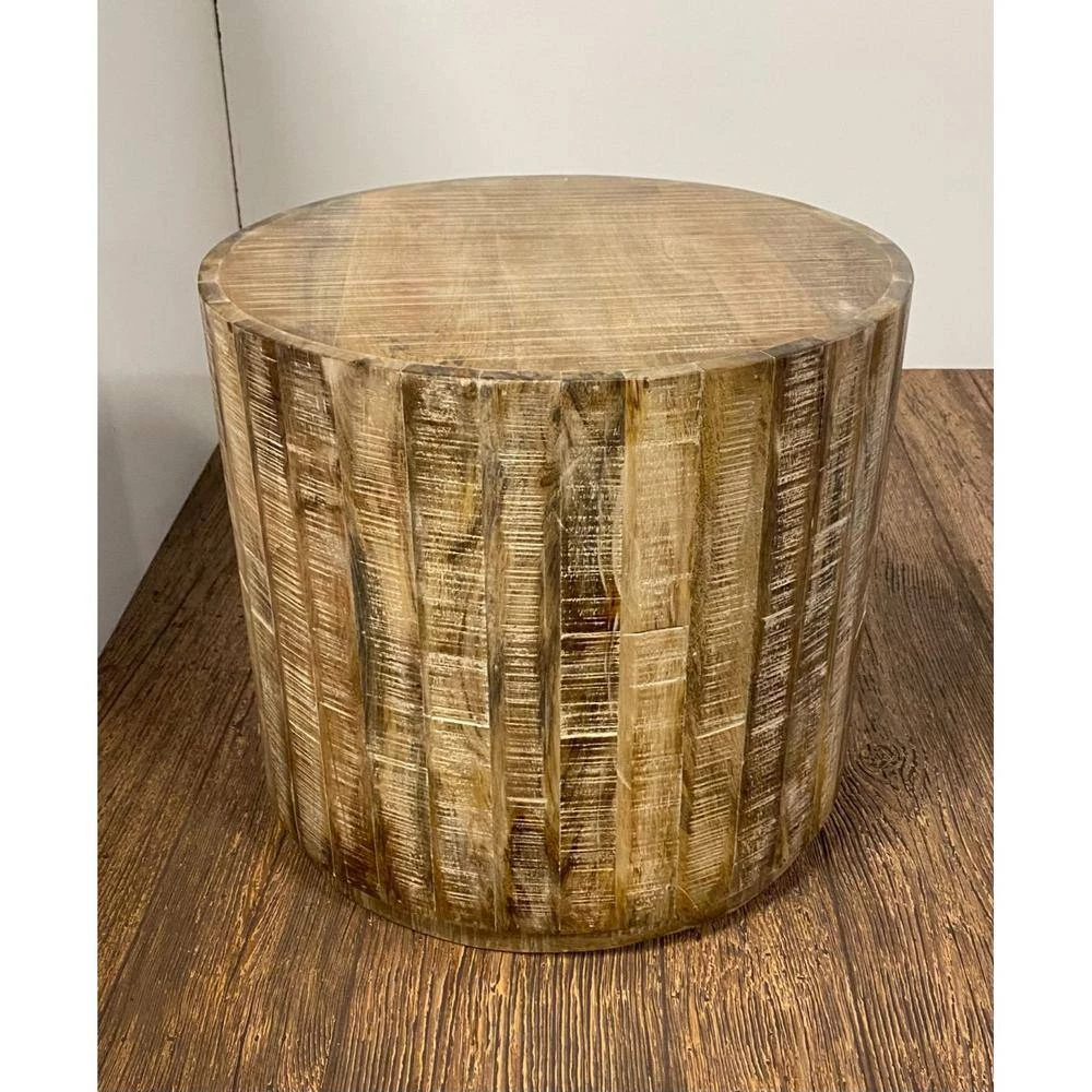 Shelly 22 in. Multicolored Brown Stone End Side Table by HomeRoots 2 Shelly 22 in. Multicolored Brown Stone End Side Table by HomeRoots - Image 2