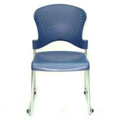 Zabrina Navy Plastic Guest Chair by HomeRoots