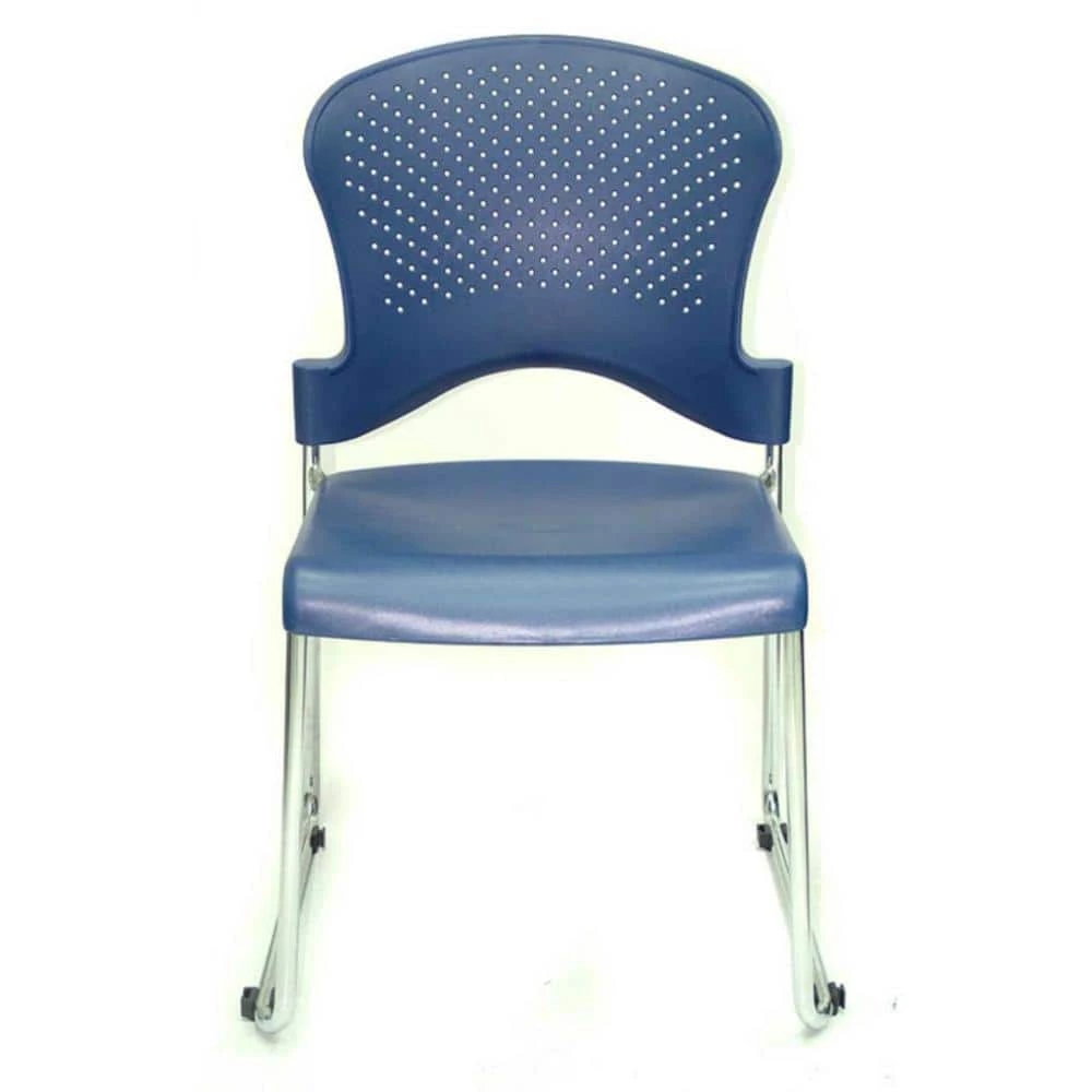Zabrina Navy Plastic Guest Chair by HomeRoots 1 Zabrina Navy Plastic Guest Chair by HomeRoots
