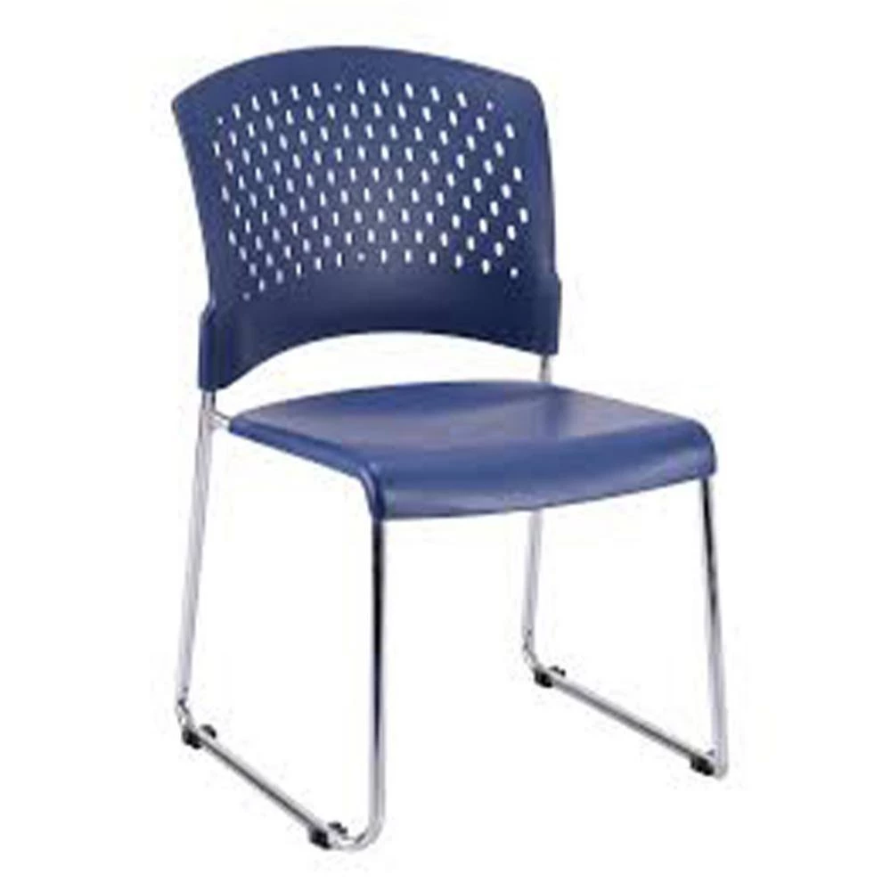 Zabrina Navy Plastic Guest Chair by HomeRoots 2 Zabrina Navy Plastic Guest Chair by HomeRoots - Image 2