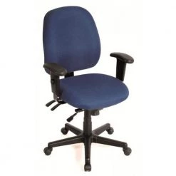 Zabrina Navy Tilt Tension Control Fabric Chair by HomeRoots