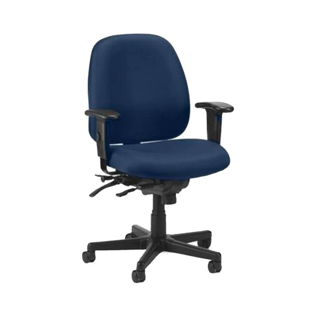 Zabrina Navy Tilt Tension Control Fabric Chair by HomeRoots 2 Zabrina Navy Tilt Tension Control Fabric Chair by HomeRoots - Image 2