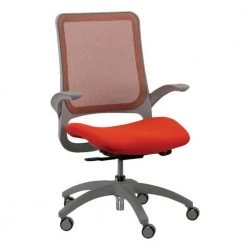 Zabrina Orange Mesh / Fabric Office Chair by HomeRoots