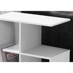 Jasmine 24 in. Contemporary White Accent Table by HomeRoots 7 Jasmine 24 in. Contemporary White Accent Table by HomeRoots -HomeRoots Sales plain homeroots end side tables 332716 c3 1000