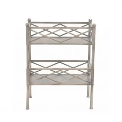 Mariana Silver Bar Cart With Shelves by HomeRoots