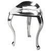 Bernadette 20.5 in. Silver Backless Metal Short (16-23 in.) Bar Stool by HomeRoots