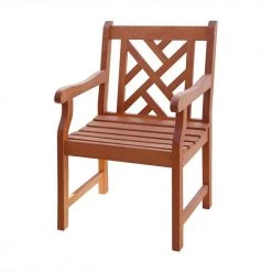 Danielle Tan Highbacked Solid Wood Arm Chair by HomeRoots -HomeRoots Sales tan homeroots accent chairs 2000389996 31 1000
