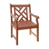 Danielle Tan Highbacked Solid Wood Arm Chair by HomeRoots