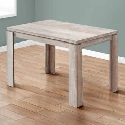 48" X 32" X 30.5 " Taupe Reclaimed Wood-Look Dining Table (Seats of 4) by HomeRoots -HomeRoots Sales taupe homeroots kitchen dining tables 366056 c3 1000