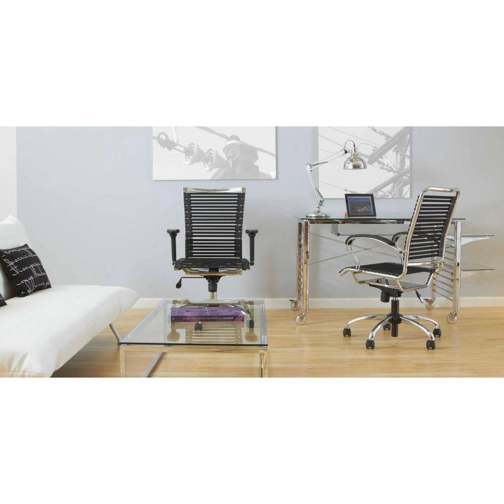 Amelia 48 in. Clear/Chrome Large Rectangle Tempered Glass Coffee Table by HomeRoots 4 Amelia 48 in. Clear/Chrome Large Rectangle Tempered Glass Coffee Table by HomeRoots - Image 4