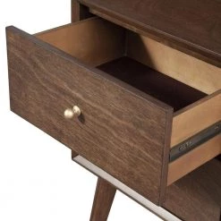 Bernadette 2-Drawer Walnut (Brown) Finish ( 26 in. H x 18 in. W x 15 in. D ) by HomeRoots -HomeRoots Sales walnut brown finish homeroots nightstands 2000399266 31 1000