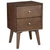 Bernadette 2-Drawer Walnut (Brown) Finish ( 26 in. H x 18 in. W x 15 in. D ) by HomeRoots