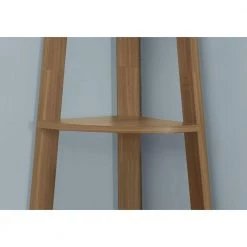 71.25 in. Jasmine Particle Board Walnut 5-Shelf Bookcase by HomeRoots -HomeRoots Sales walnut homeroots bookcases bookshelves 332854 4f 1000