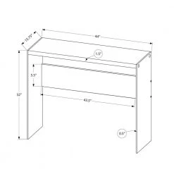Jasmine 44 in. White Standard Rectangle Glass Console Table by HomeRoots 5 Jasmine 44 in. White Standard Rectangle Glass Console Table by HomeRoots -HomeRoots Sales white clear homeroots console tables 333148 4f 1000