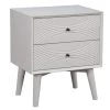 Bernadette 1-Drawer White Finish ( 26 in. H x 22 in. W x 16 in. D ) by HomeRoots