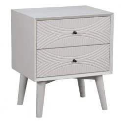 Bernadette 1-Drawer White Finish ( 26 in. H x 22 in. W x 16 in. D ) by HomeRoots