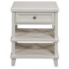 Bernadette 1-Drawer White Finish ( 26 in. H x 21 in. W x 19 in. D ) by HomeRoots