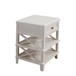 Bernadette 1-Drawer White Finish ( 26 in. H x 21 in. W x 19 in. D ) by HomeRoots 6 Bernadette 1-Drawer White Finish ( 26 in. H x 21 in. W x 19 in. D ) by HomeRoots -HomeRoots Sales white finish homeroots nightstands 2000399262 c3 1000