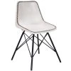 Bernadette White Metal Side Chair by HomeRoots