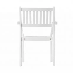 Amelia White Wood Arm Chair Set of 2 by HomeRoots -HomeRoots Sales white homeroots accent chairs 2000390006 31 1000