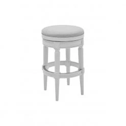 Julia 30 in. Backless Bar Stool with Canvas Material Seat in Wood Frame by HomeRoots