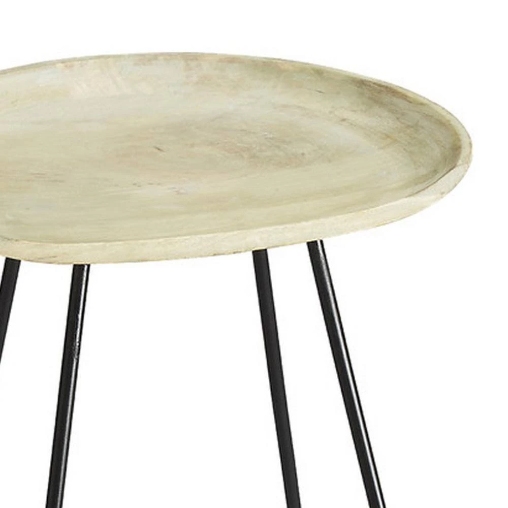 Amelia 31 in. H White Backless Metal/Wood Bar Height (28-33 in.) Bar Stool by HomeRoots 2 Amelia 31 in. H White Backless Metal/Wood Bar Height (28-33 in.) Bar Stool by HomeRoots - Image 2