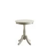 Amelia White Solid Wood Leg Side Table by HomeRoots