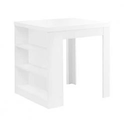 Jasmine White Wood Dining Table for (Seats of 4) by HomeRoots