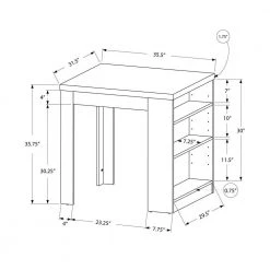 Jasmine White Wood Dining Table for (Seats of 4) by HomeRoots 6 Jasmine White Wood Dining Table for (Seats of 4) by HomeRoots -HomeRoots Sales white homeroots kitchen dining tables 332640 c3 1000