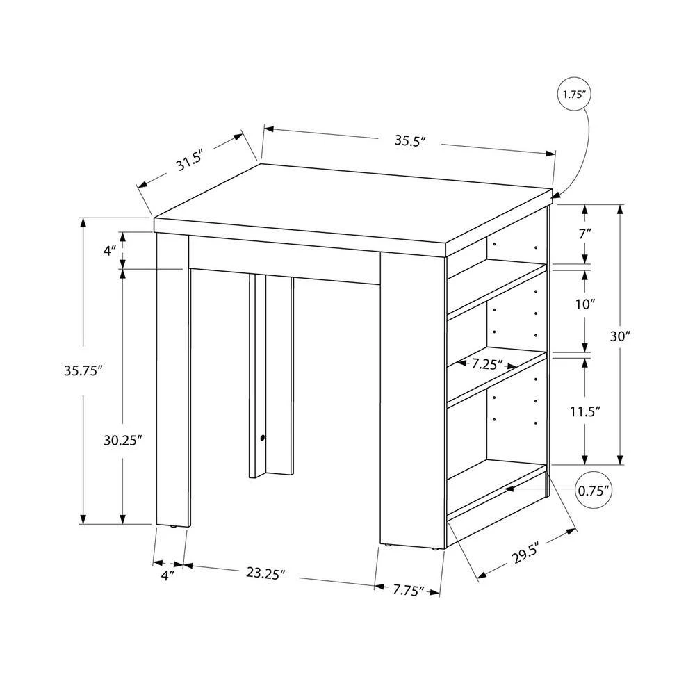 Jasmine White Wood Dining Table for (Seats of 4) by HomeRoots 3 Jasmine White Wood Dining Table for (Seats of 4) by HomeRoots - Image 3