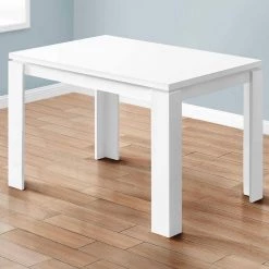 48" X 32" X 30.5 " Classic White Dining Table (Seats of 4) by HomeRoots -HomeRoots Sales white homeroots kitchen dining tables 366053 31 1000