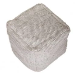 Jordan 16 in. D x 16 in. H x 16 W Chic Chunky White Textured Cotton Pouf by HomeRoots 7 Jordan 16 in. D x 16 in. H x 16 W Chic Chunky White Textured Cotton Pouf by HomeRoots -HomeRoots Sales white homeroots ottomans 2000383105 31 1000