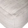 Jordan 16 in. D x 16 in. H x 16 W Chic Chunky White Textured Cotton Pouf by HomeRoots