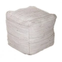Jordan 16 in. D x 16 in. H x 16 W Chic Chunky White Textured Cotton Pouf by HomeRoots 6 Jordan 16 in. D x 16 in. H x 16 W Chic Chunky White Textured Cotton Pouf by HomeRoots -HomeRoots Sales white homeroots ottomans 2000383105 c3 1000